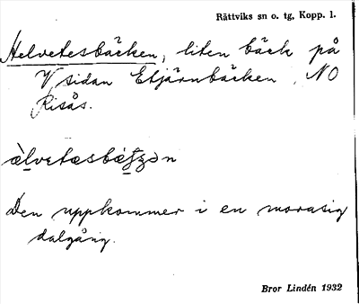 Bild på arkivkortet för arkivposten Helvetesbäcken