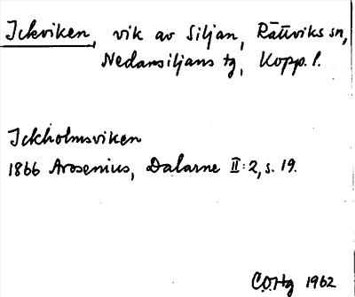 Bild på arkivkortet för arkivposten Ickviken