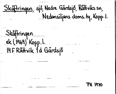 Bild på arkivkortet för arkivposten Skäftringen
