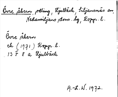 Bild på arkivkortet för arkivposten Övre åkern