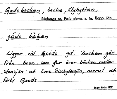 Bild på arkivkortet för arkivposten Godsbacken