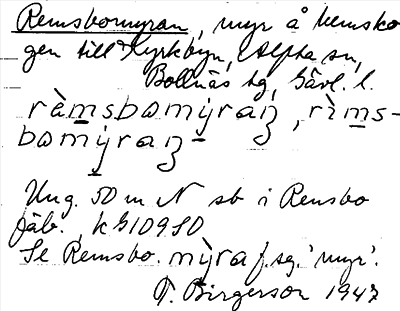 Bild på arkivkortet för arkivposten Remsbomyran