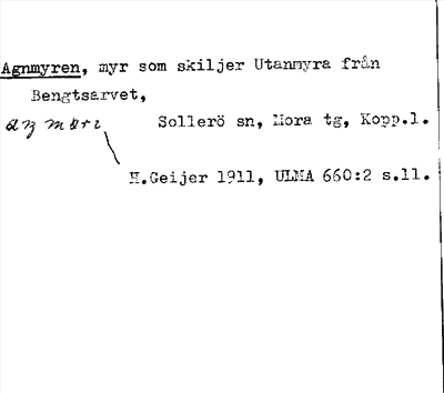 Bild på arkivkortet för arkivposten Agnmyren