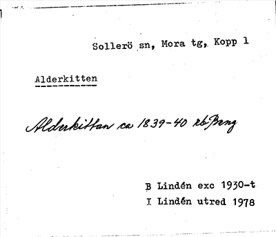 Bild på arkivkortet för arkivposten Alderkitten