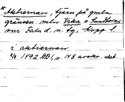 Bild på arkivkortet för arkivposten *Aktiernan