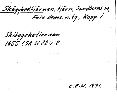 Bild på arkivkortet för arkivposten Skägghedtjärnen