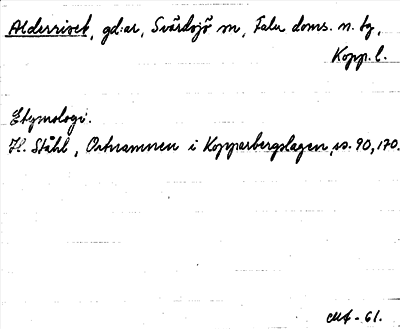 Bild på arkivkortet för arkivposten Alderriset