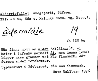 Bild på arkivkortet för arkivposten Alderrisfallet