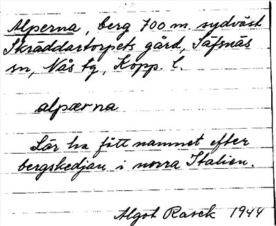 Bild på arkivkortet för arkivposten Alperna
