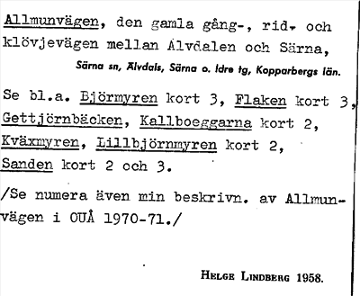 Bild på arkivkortet för arkivposten Allmunvägen