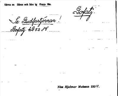 Bild på arkivkortet för arkivposten Gofatjärn, se Gudfartjörnan