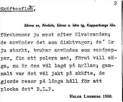 Bild på arkivkortet för arkivposten Skäftesfloen