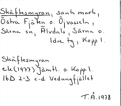 Bild på arkivkortet för arkivposten Skäftesmyran