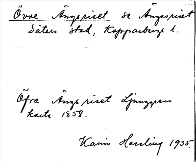 Bild på arkivkortet för arkivposten Övre Ängsriset, se Ängesriset