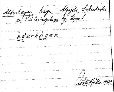 Bild på arkivkortet för arkivposten Alderhagen