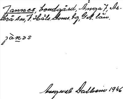 Bild på arkivkortet för arkivposten Jannes