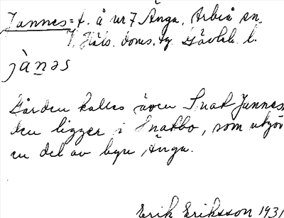 Bild på arkivkortet för arkivposten Jannes