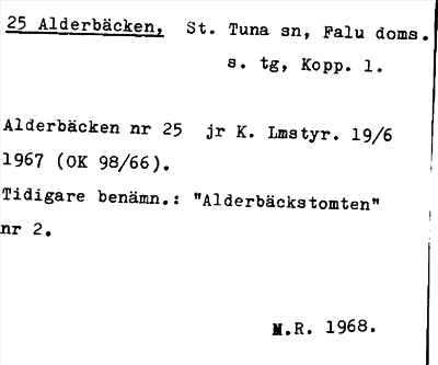 Bild på arkivkortet för arkivposten Alderbäcken