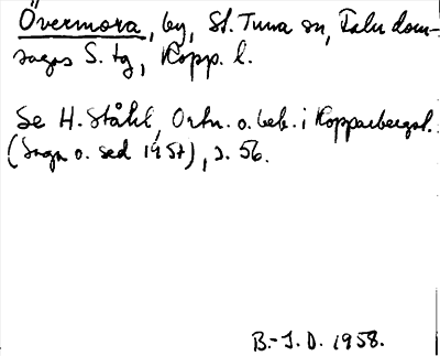 Bild på arkivkortet för arkivposten Övermora