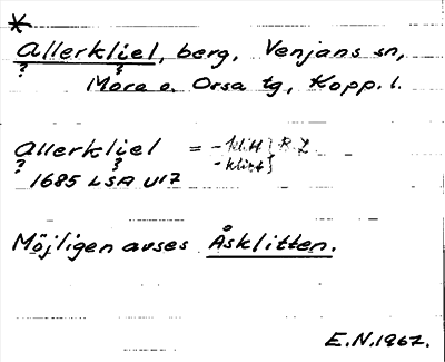 Bild på arkivkortet för arkivposten *allerkliel