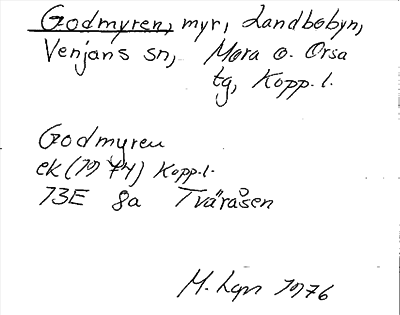 Bild på arkivkortet för arkivposten Godmyren