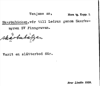 Bild på arkivkortet för arkivposten Skarbubäcken