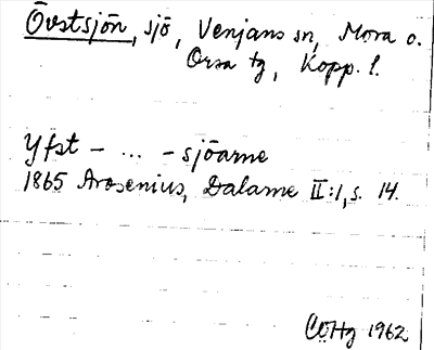 Bild på arkivkortet för arkivposten Övstsjön