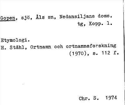 Bild på arkivkortet för arkivposten Gopen