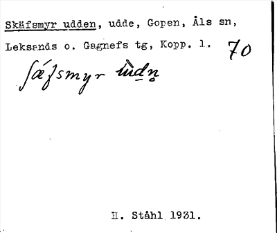 Bild på arkivkortet för arkivposten Skäfsmyr udden