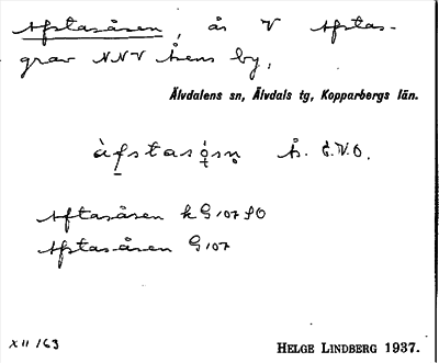 Bild på arkivkortet för arkivposten Afstasåsen