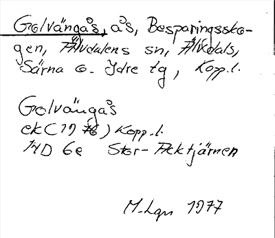 Bild på arkivkortet för arkivposten Golvängås