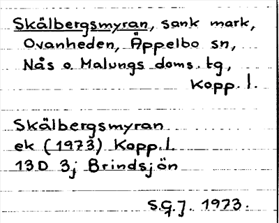 Bild på arkivkortet för arkivposten Skälbergsmyran