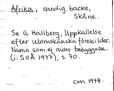 Bild på arkivkortet för arkivposten Afrika