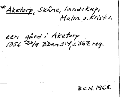 Bild på arkivkortet för arkivposten *Aketorp
