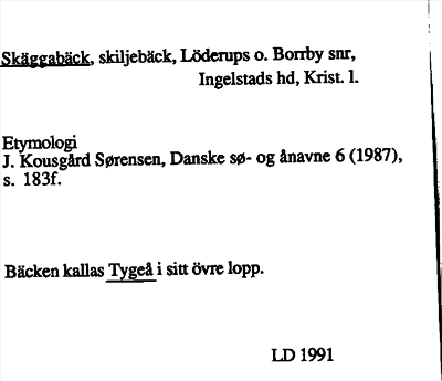 Bild på arkivkortet för arkivposten Skäggabäck