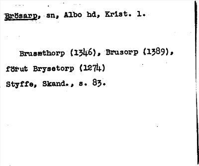 Bild på arkivkortet för arkivposten Brösarp