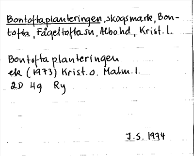 Bild på arkivkortet för arkivposten Bontoftaplanteringen