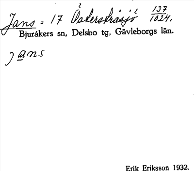 Bild på arkivkortet för arkivposten Jans