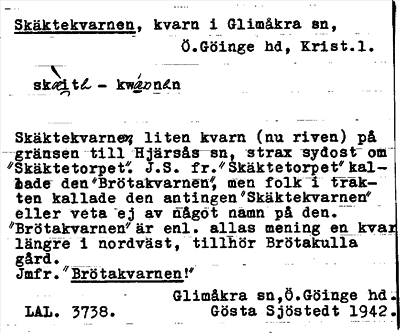 Bild på arkivkortet för arkivposten Skäktekvarnen