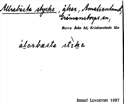 Bild på arkivkortet för arkivposten Allrabästa stycke