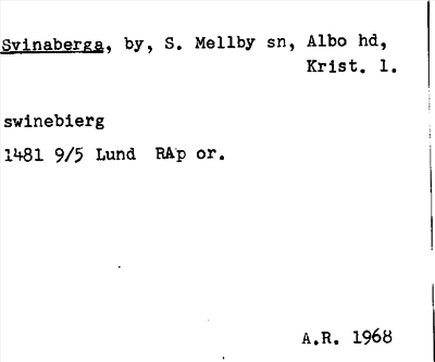 Bild på arkivkortet för arkivposten Svinaberga