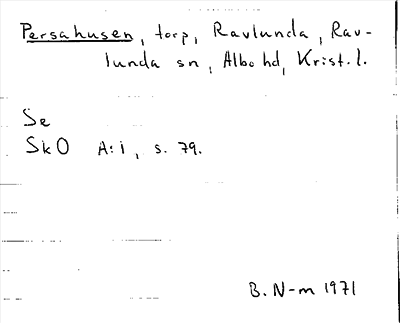 Bild på arkivkortet för arkivposten Persahusen