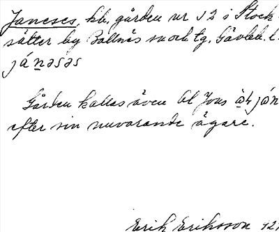 Bild på arkivkortet för arkivposten Janeses