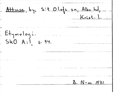Bild på arkivkortet för arkivposten Attusa