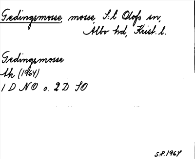 Bild på arkivkortet för arkivposten Gedingsmosse