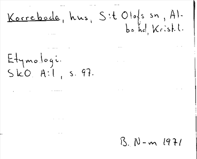 Bild på arkivkortet för arkivposten Korreboda