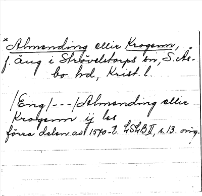 Bild på arkivkortet för arkivposten *Almending ellir Krogenn