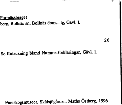 Bild på arkivkortet för arkivposten Pormässberget