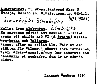 Bild på arkivkortet för arkivposten Almarbruket