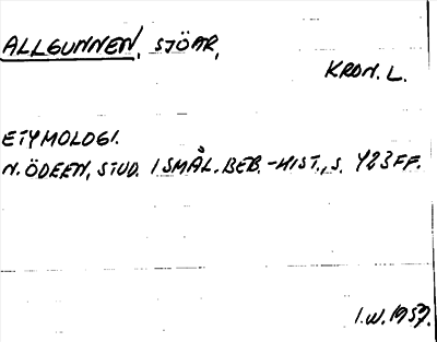 Bild på arkivkortet för arkivposten Allgunnen